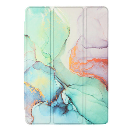 Hoesje Printed Silicone Smart Cover iPad Air/Air 2/iPad 9.7 2017/2018 - Marmer Groen