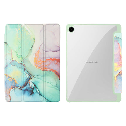 Hoesje Printed Silicone Smart Cover iPad Air/Air 2/iPad 9.7 2017/2018 - Marmer Groen