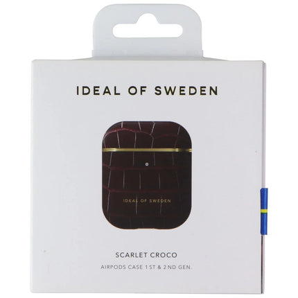 iDeal of Sweden Hoesje voor AirPods 1e & 2e Generatie – Scarlet Croco