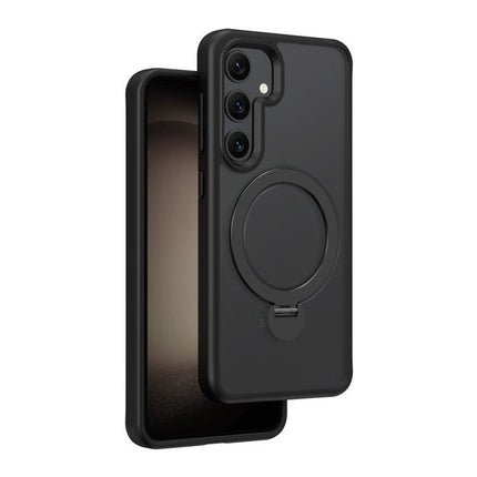 Samsung Galaxy S24 Hoesje MagSafe Zwart met ring telefoonhouder
