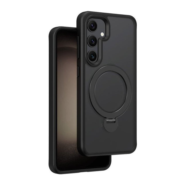 Samsung Galaxy S24 Hoesje MagSafe Zwart met ring telefoonhouder