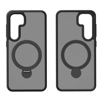 Samsung Galaxy S24 Hoesje MagSafe Zwart met ring telefoonhouder