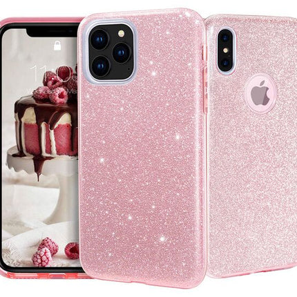 iPhone 11 - Glitter Backcover - Roze