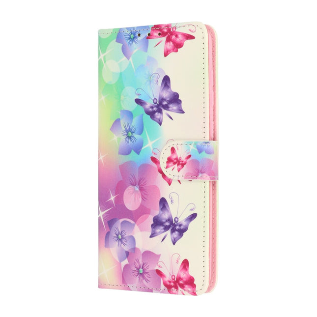Samsung Galaxy A34 case book case wallet case butterflies blue