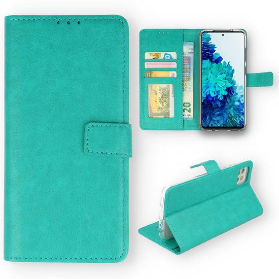 Samsung A22 5G - hoeje bookcase  Wallet Turquoise