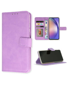 Samsung Galaxy A14 5G /4G  hoesje boekcase wallet case lila