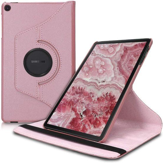 Samsung Galaxy Tab A9+ Hoesje 360 Draaibaar Case - rosegoud