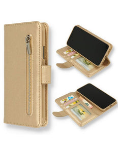 Samsung Galaxy S24 Ultra hoesje wallet bookcase met rits goud