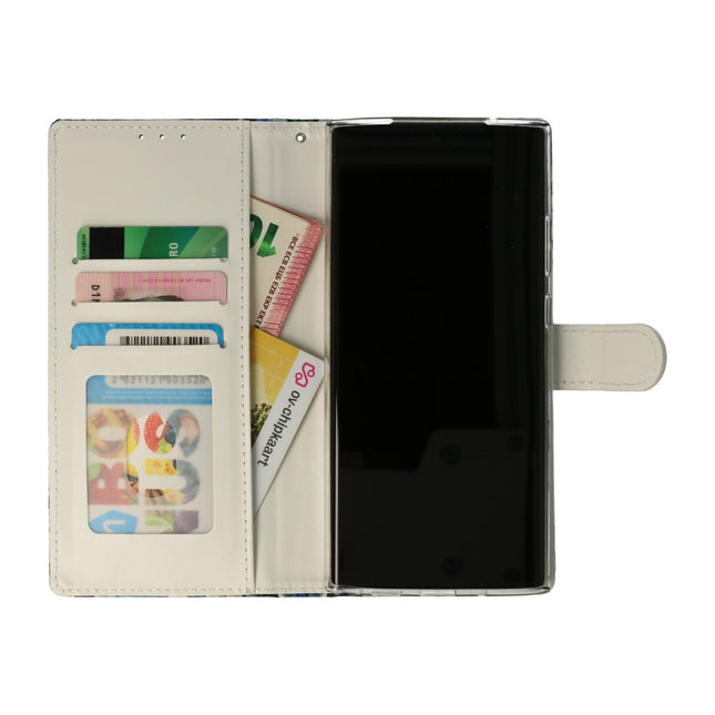 Samsung Galaxy S23 FE Hülle Bookcase mit Platz für Karten Butterfly Blue 