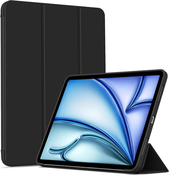 Silicone Smart Cover iPad Air 4/iPad Air 5/iPad Air (2024) - 11 inch - Zwart