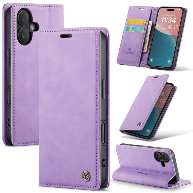 iPhone 17 hoesje boekcase mapje wallet cover paars lila