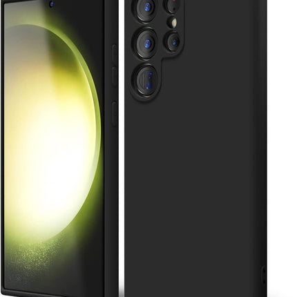 Samsung Galaxy S24 Ultra Hülle Weiches Mikrofaserfutter Schutzhülle schwarz