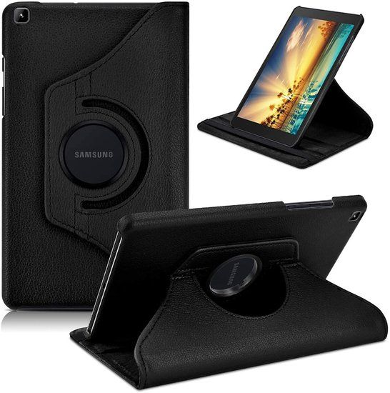 Samsung Galaxy Tab A9 - 360 Draaibaar Case - Zwart