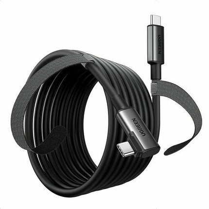 Ugreen 5m haakse kabel USB Type C - USB Type C voor opladen 60W / datatransmissie met VR-brilondersteuning (bijv. Oculus Quest 2) zwart (US551)