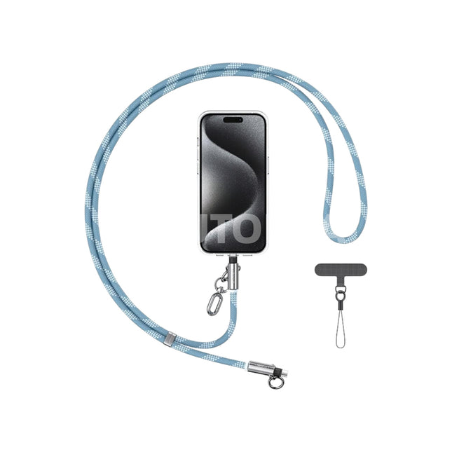 USAMS Phone Strap 120cm/USB-C Cable 60W (Blue)