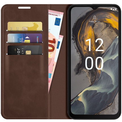 Oppo Reno 8T 4G hoesje wallet case bruin boekcase