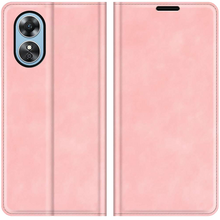 Oppo A17 hoesje boekcase wallet roze