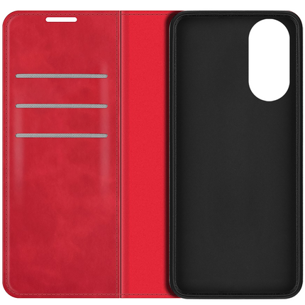 Oppo A78 5G hoesje boekcase met ruimte voor pasjes rood