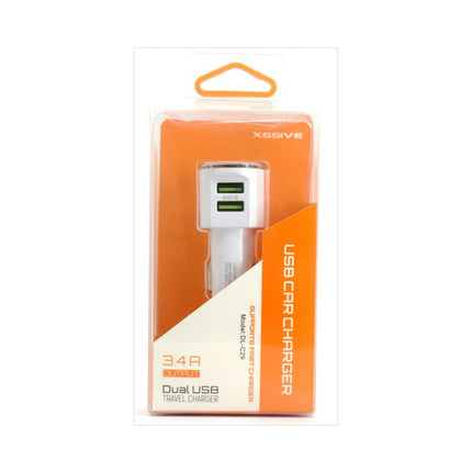 Autoladegerät-Ladeadapter inkl. iPhone-USB-Kabel – 2 USB-Anschlüsse – Autoladegerät
