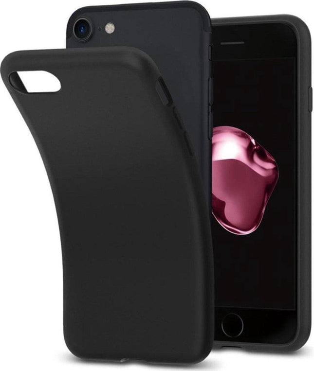 iPhone zwart siliconen (gel) achterkant hoesje | Back Cover TPU zwart hoesje zacht dun Cover Bumper
