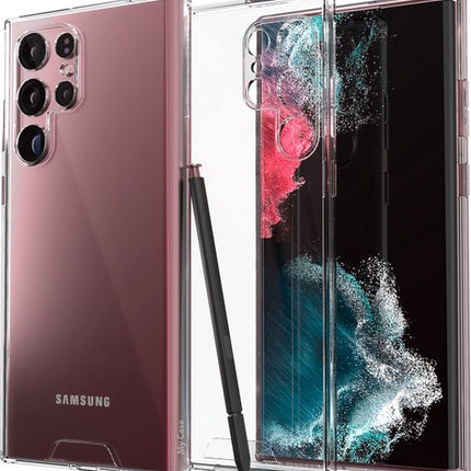 Samsung Galaxy S23 Ultra hoesje transparant shock proof case hoesje