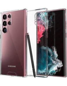 Samsung Galaxy S23 Ultra hoesje transparant shock proof case hoesje