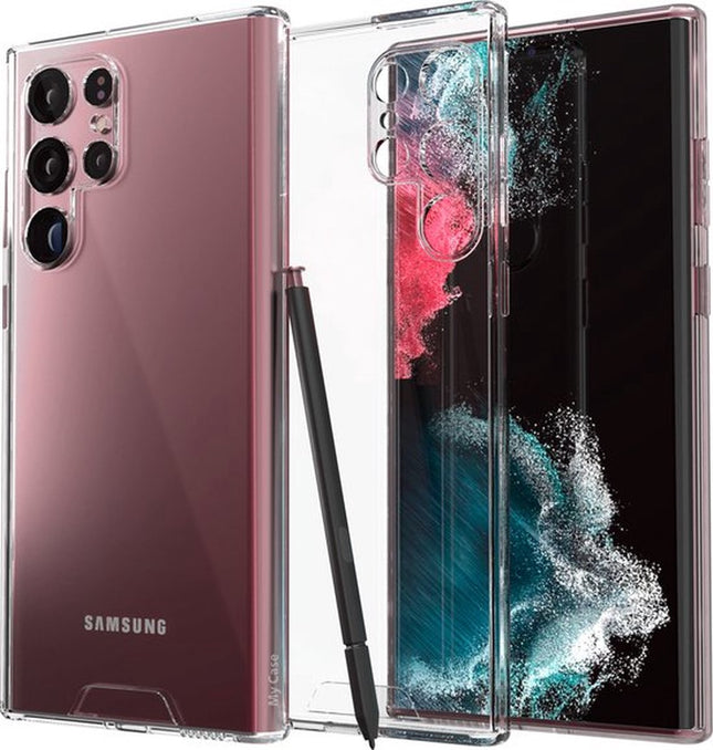 Schutzhülle für Samsung Galaxy S23 Ultra, transparent, stoßfest