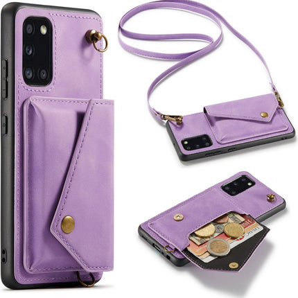 iPhone 11 - Bright Lila Luxe Back Cover met Koord - Wallet Case - Pasjeshouder