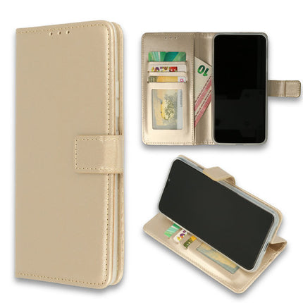 Samsung A32 5G - Hoesje goud Bookcase wallet case