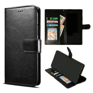 Samsung Galaxy A03S   hoesje Bookcase Mapje - Wallet Case - zwart