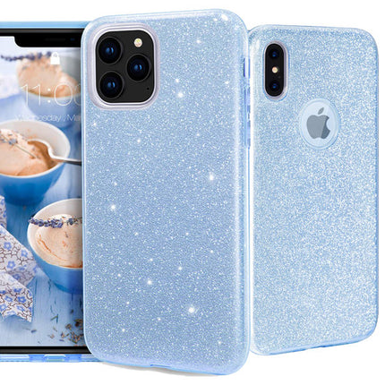 Samsung A32 5G hoesje - Glitter Backcover - Blauw
