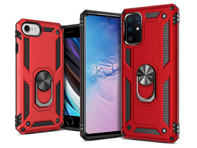 iPhone 13 Pro achterkant hoesje rood hard Shockproof Case Cover Cas TPU + Kickstand