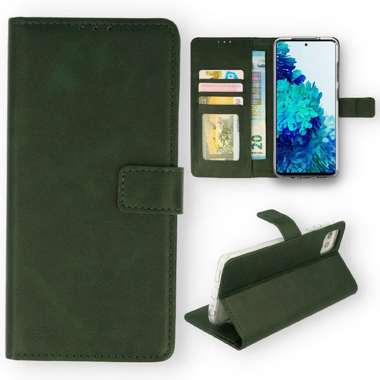 iPhone 13 Pro Max hoesje mapje groen Bookcase wallet case met ruimte voor pasjes