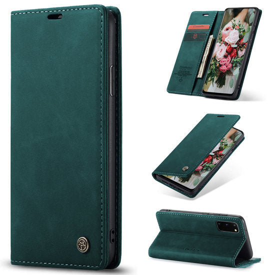 Samsung Galaxy S21 FE case CaseMania Slim Bookcase Green 