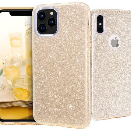 Samsung A73 5G goud hoesje 3 in 1 Glitter Backcover
