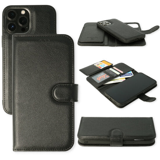 iPhone 13 case Multiple Pockets Magnetic 2-in-1 Wallet case dark blue