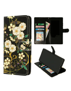 Cases iPhone 14 Pro Max hoesje Bookcase Print - Bloemen Geel