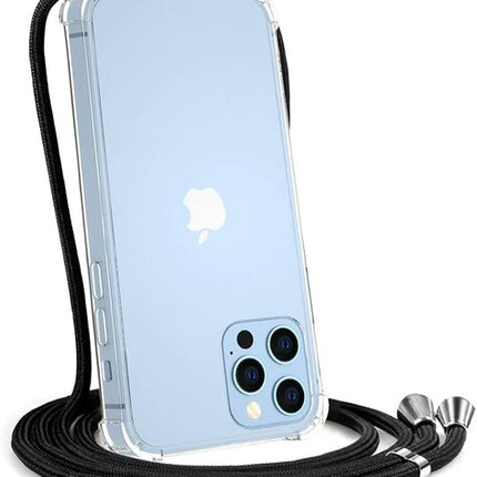 TeleGreen iPhone 14 Pro Max case with Cord Anti Shock Transparent