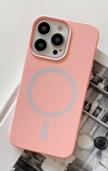iPhone 12 / iPhone 12 Pro Hoesje roze kleur Magnetic MagSafe Case