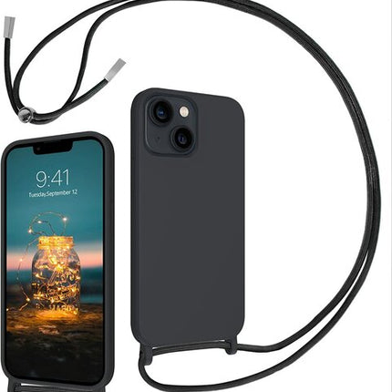 iPhone 13 Pro Max case 2mm Silicone with Cord Black