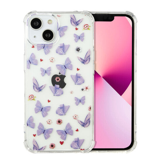 Case Floral Anti Shock Case - iPhone 14 - Butterflies