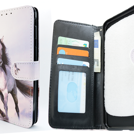 Samsung Galaxy A41 Hülle mit Pferdemuster – Brieftaschenhülle mit Pferdemuster im Buchformat