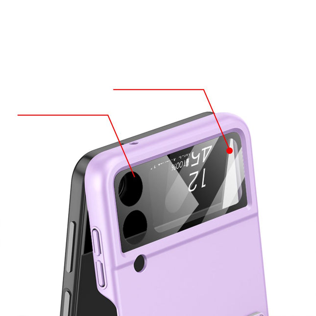 Samsung Galaxy Z Flip 4 Hülle Fashion Case mit Kette rosa