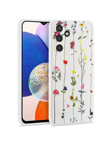 Samsung Galaxy A14 hoesje case garden print wit