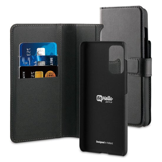 Samsung Galaxy S20 Plus 2-in-1 Wallet Case Black BeHello