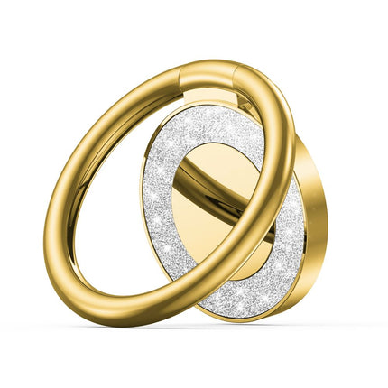 Magneet Ring zelfklevende ringhouder telefoonstandaard glitters goud