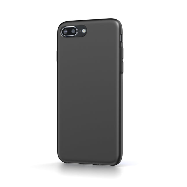 iPhone 6 plus/6s plus/7 plus / 8 Plus Siliconen Hoesje Zwart achterkant backcover case