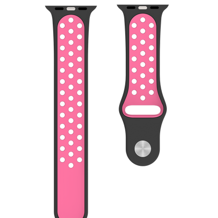 Smartwatch Premium zwart / roze  Apple Watch Series 1-8 / SE - 38/40/41 mm