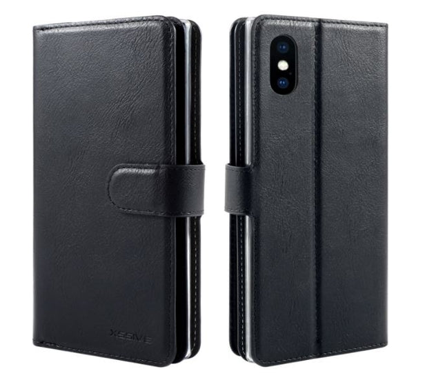 iPhone Xs Max hoesje boekcase met 6 ruimte voor pasjes wallet case cover 