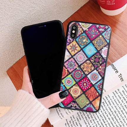 iPhone Xs Max hoesje achterkant fashion bling bling print case backcover